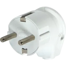 Вилка UEA NA-UEA евро с з/к 16А белая угловая