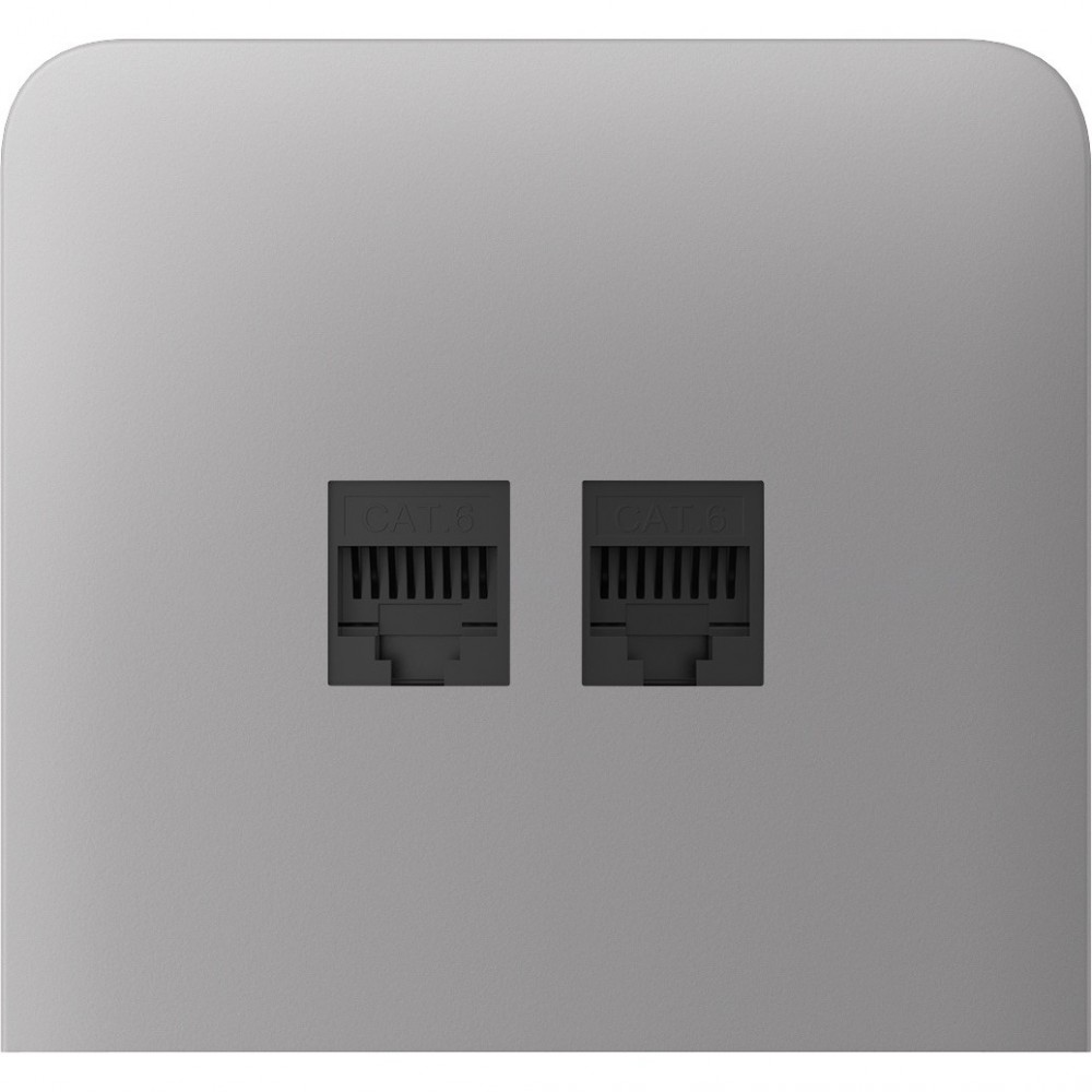 Бічна панель для вбудованої інтернет-розетки Ajax SideCover (LAN) vertical Fog (126224.319.FG)