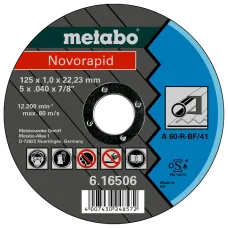 Відрізне коло по металу 125 x 1,0 x 22,23 мм, сталь, TF 41 Metabo Metabo Novorapid (616506000)