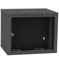 Шкаф телекоммуникационный двери стекло (черный)  IPCOM 12U 600x450