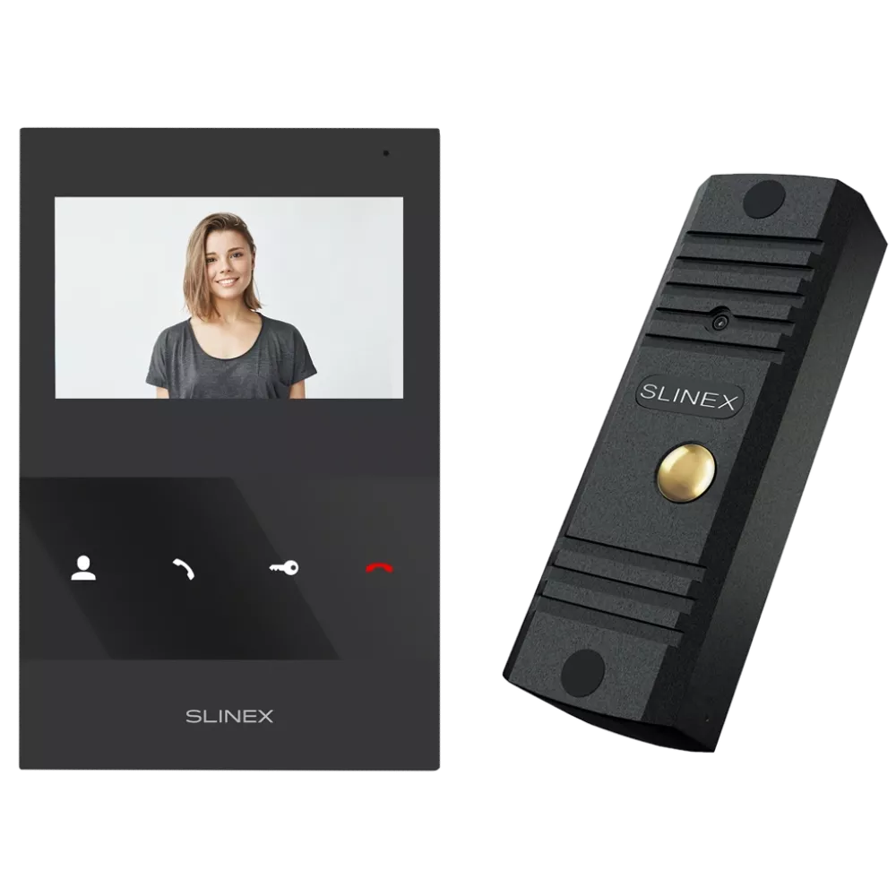 Комплект видеодомофона Slinex Slinex ML-16HD(Black)+SQ-04M(Black)