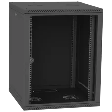 Шкаф телекоммуникационный двери стекло (черный)  IPCOM 15U 600x600