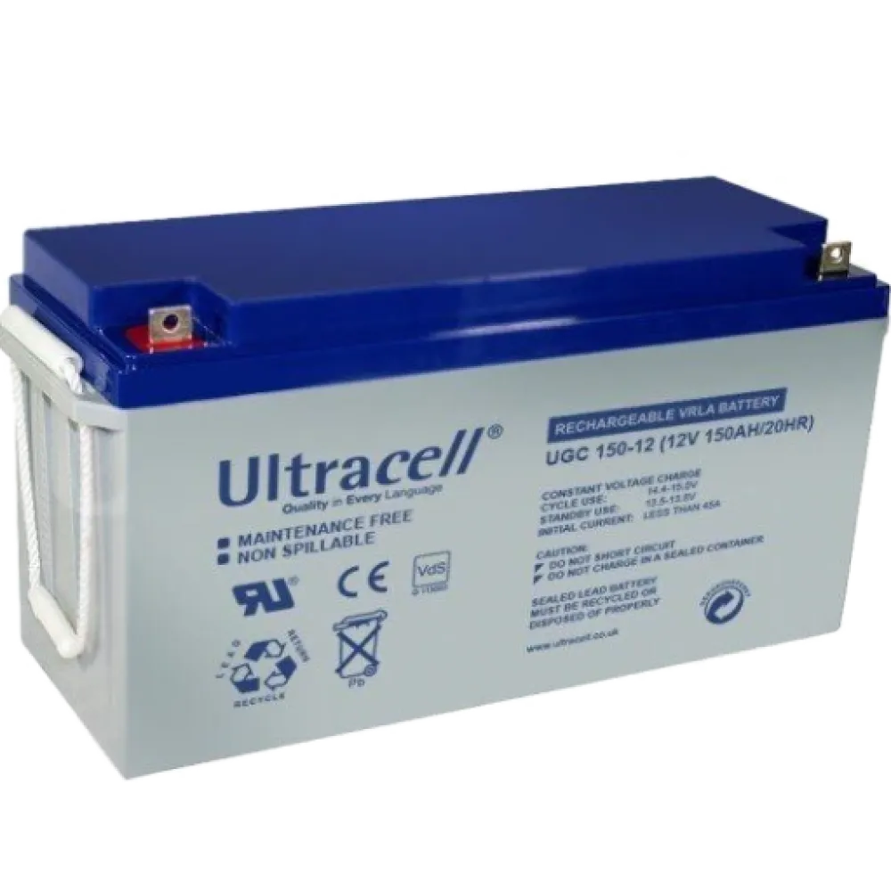 Свинцово-кислотная аккумуляторная батарея  Ultracell UCG150-12 150А•ч 12В гелевая