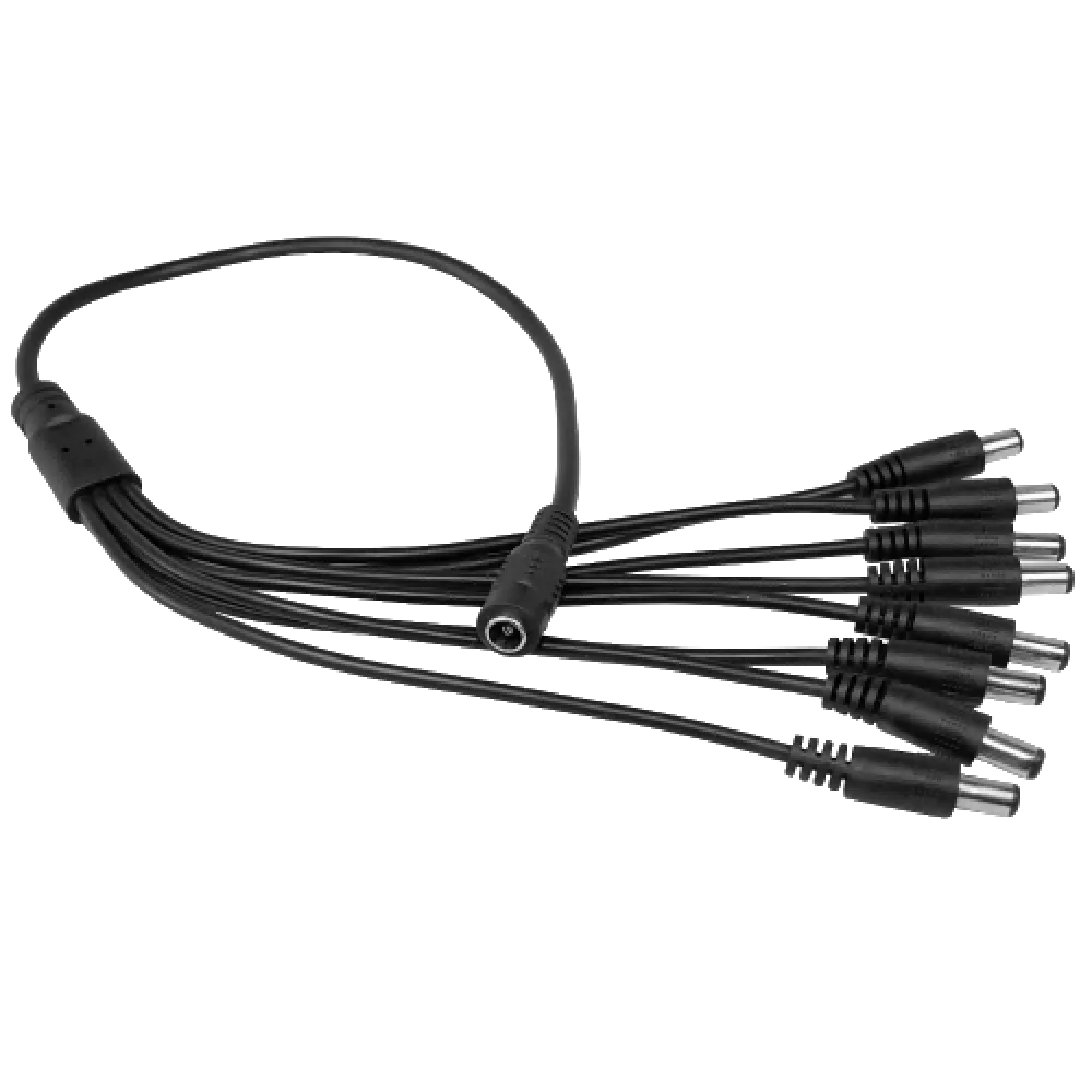 Дільник харчування  DC-F => 8xDC-M (D 5,5x2,5/1мм) 40см